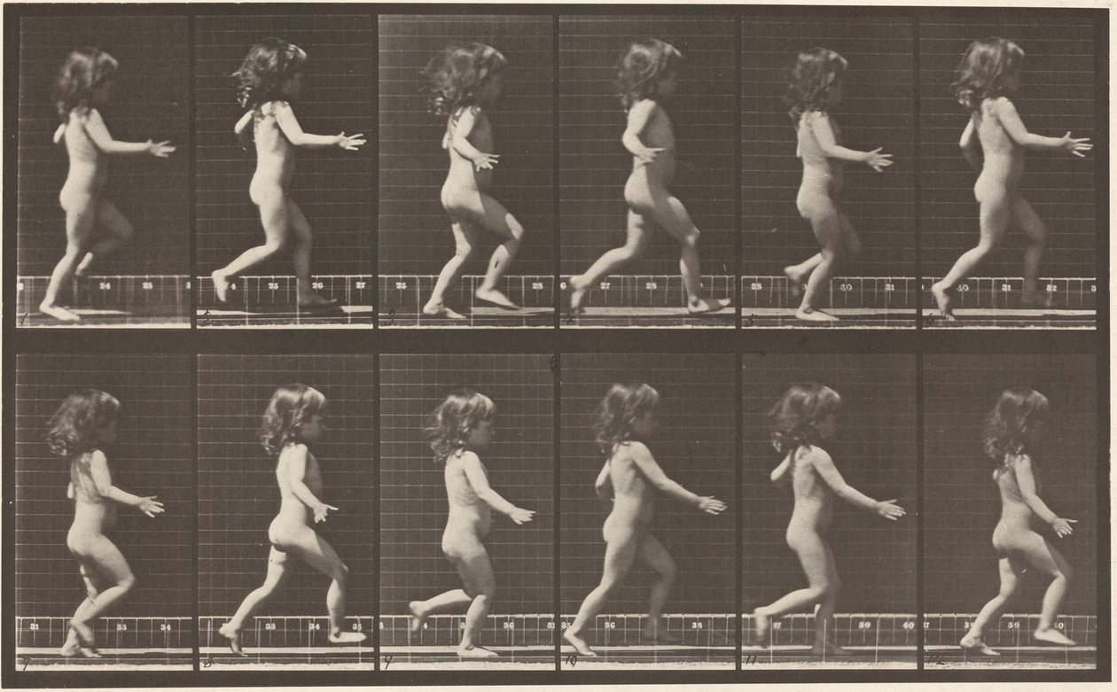 Kilpi numero 469. Lapsi juoksemassa,1887 (kuva) tekijältä Eadweard Muybridge