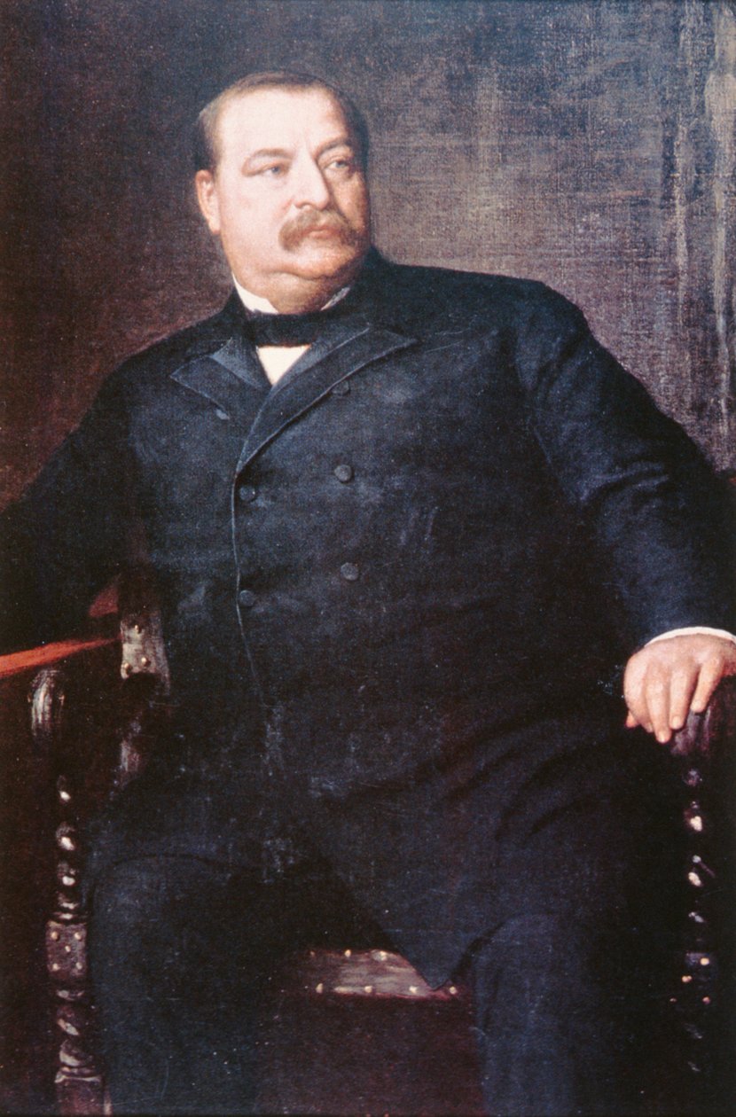 Grover Cleveland (1837-1908) (väri litho) tekijältä Eastman (after) Johnson