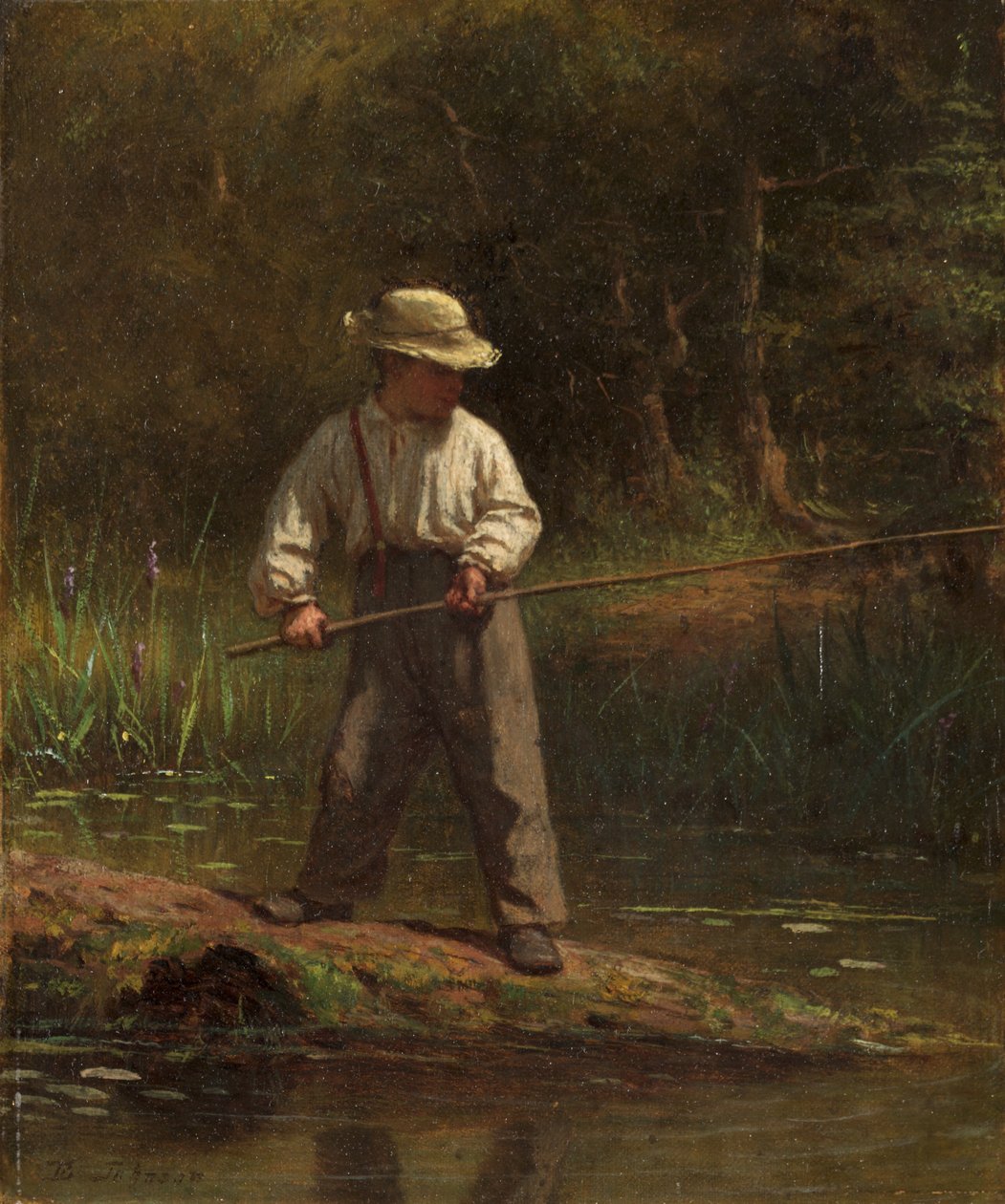 Poikakalastus, 1860-luku. tekijältä Eastman Johnson