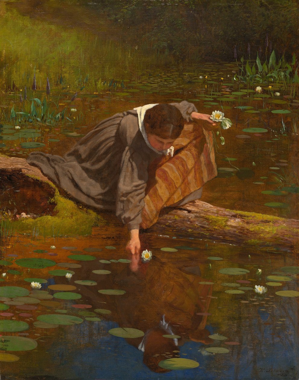 Liljojen kerääminen, 1865. tekijältä Eastman Johnson