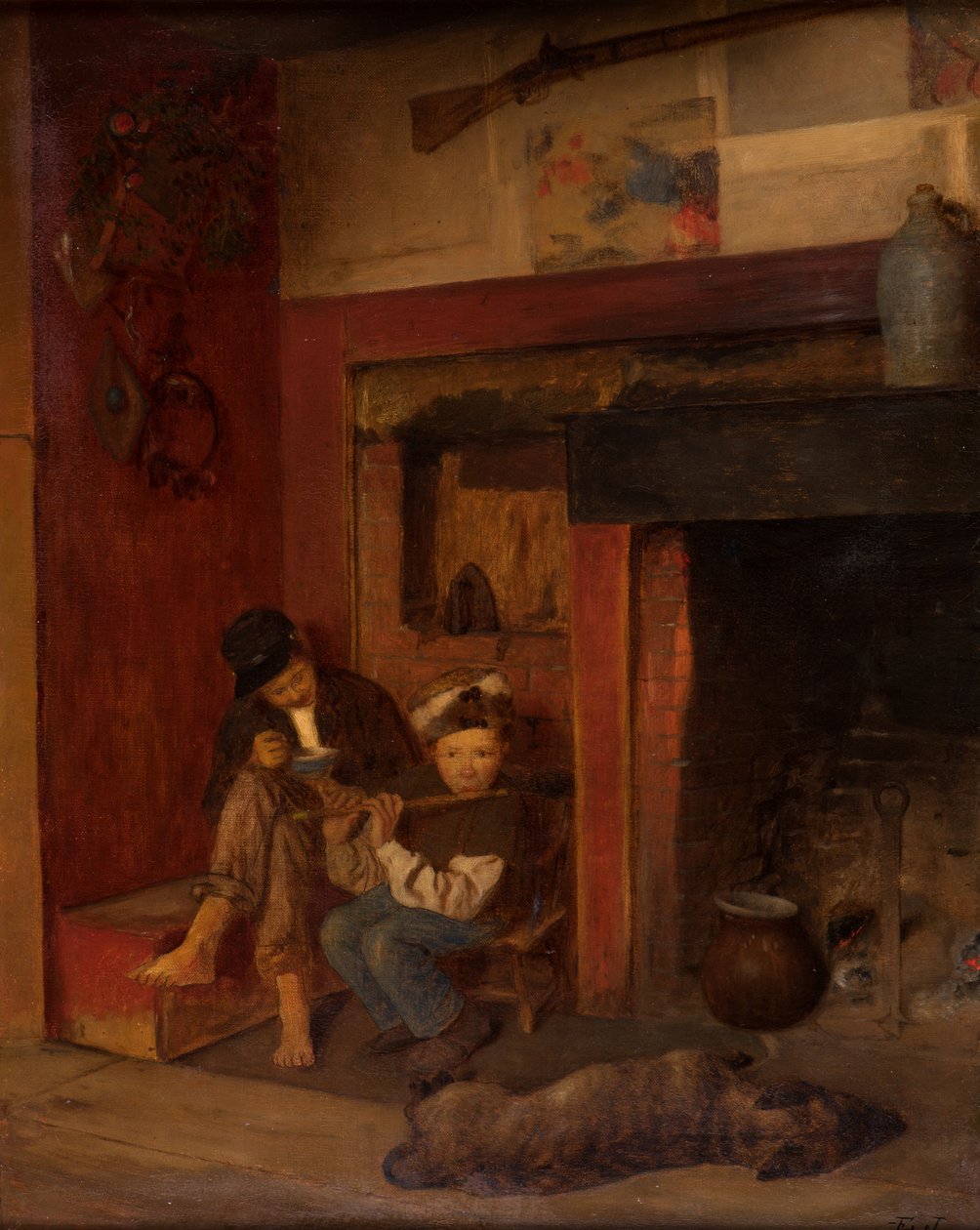 Fifer ja hänen ystävänsä, 1870-80 tekijältä Eastman Johnson