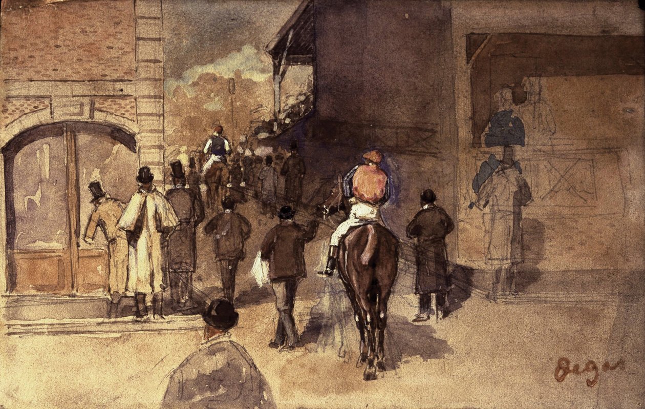 La Sortie de Pesage tekijältä Edgar Degas