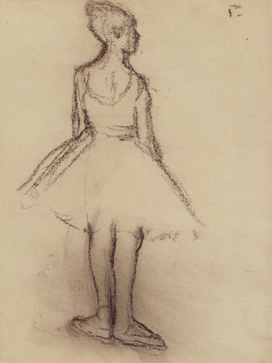 Balerina takaa katsottuna (hiili) tekijältä Edgar Degas