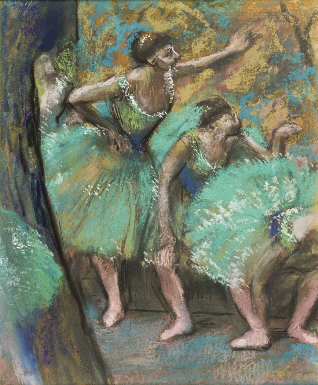 Tanssijat, 1898 (pastelli paperille aluksella) tekijältä Edgar Degas