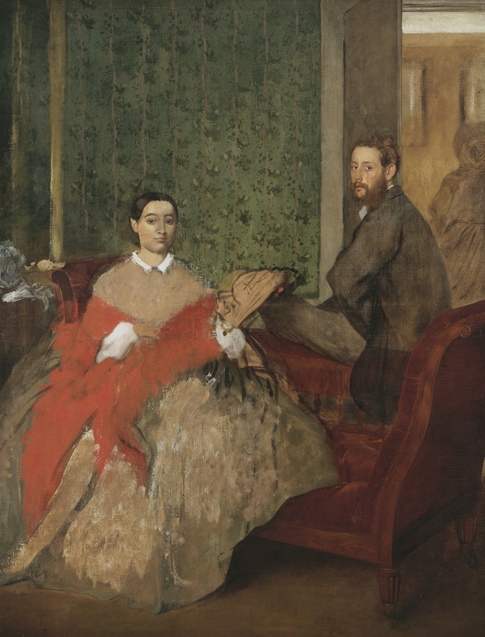 Edmondo ja Thérèse Morbilli, n. 1865 tekijältä Edgar Degas