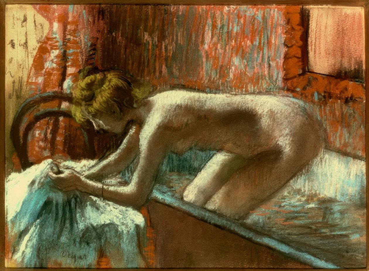 Femme sortaint du bain tekijältä Edgar Degas