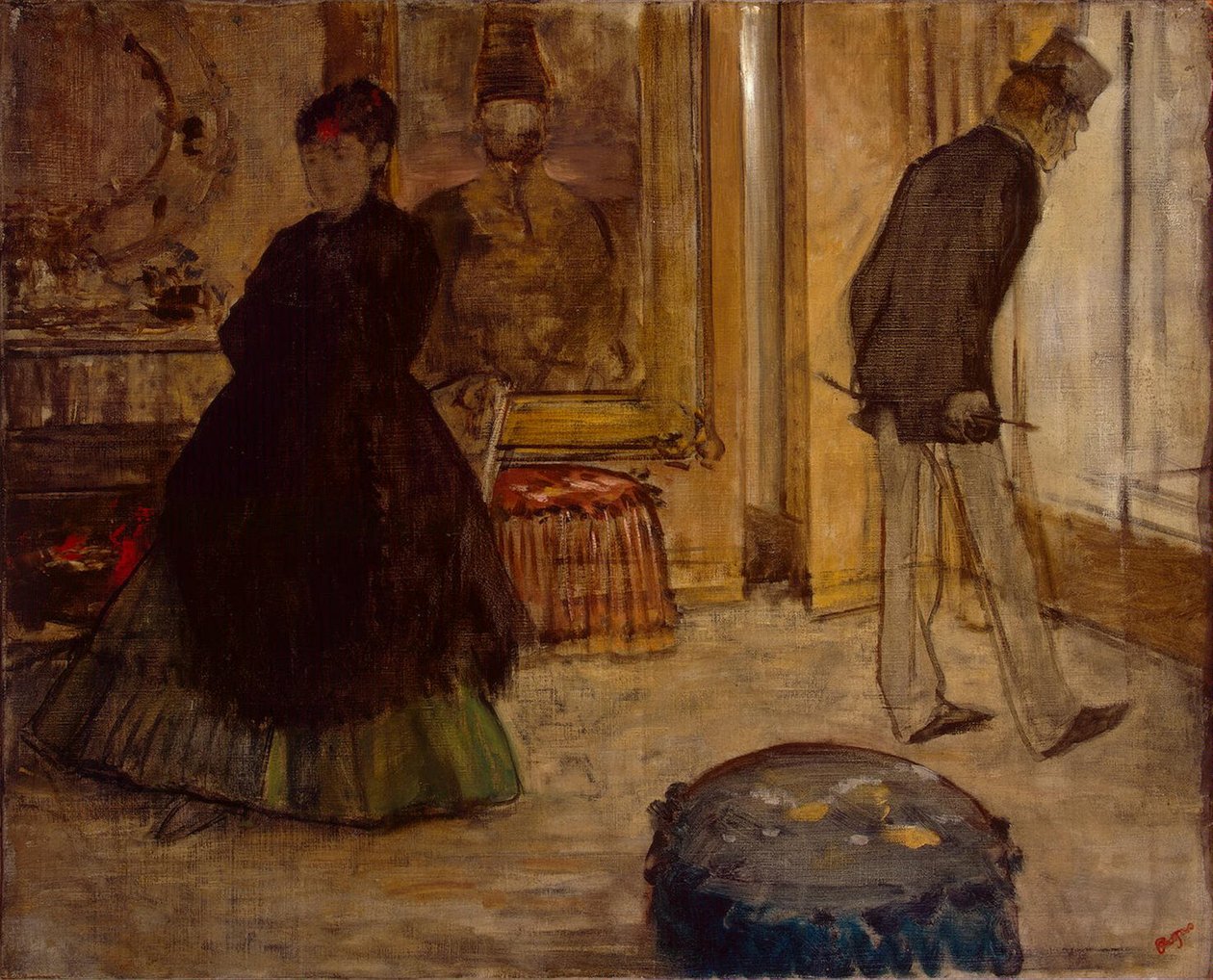 Sisustus kahdella hahmolla, 1869 tekijältä Edgar Degas