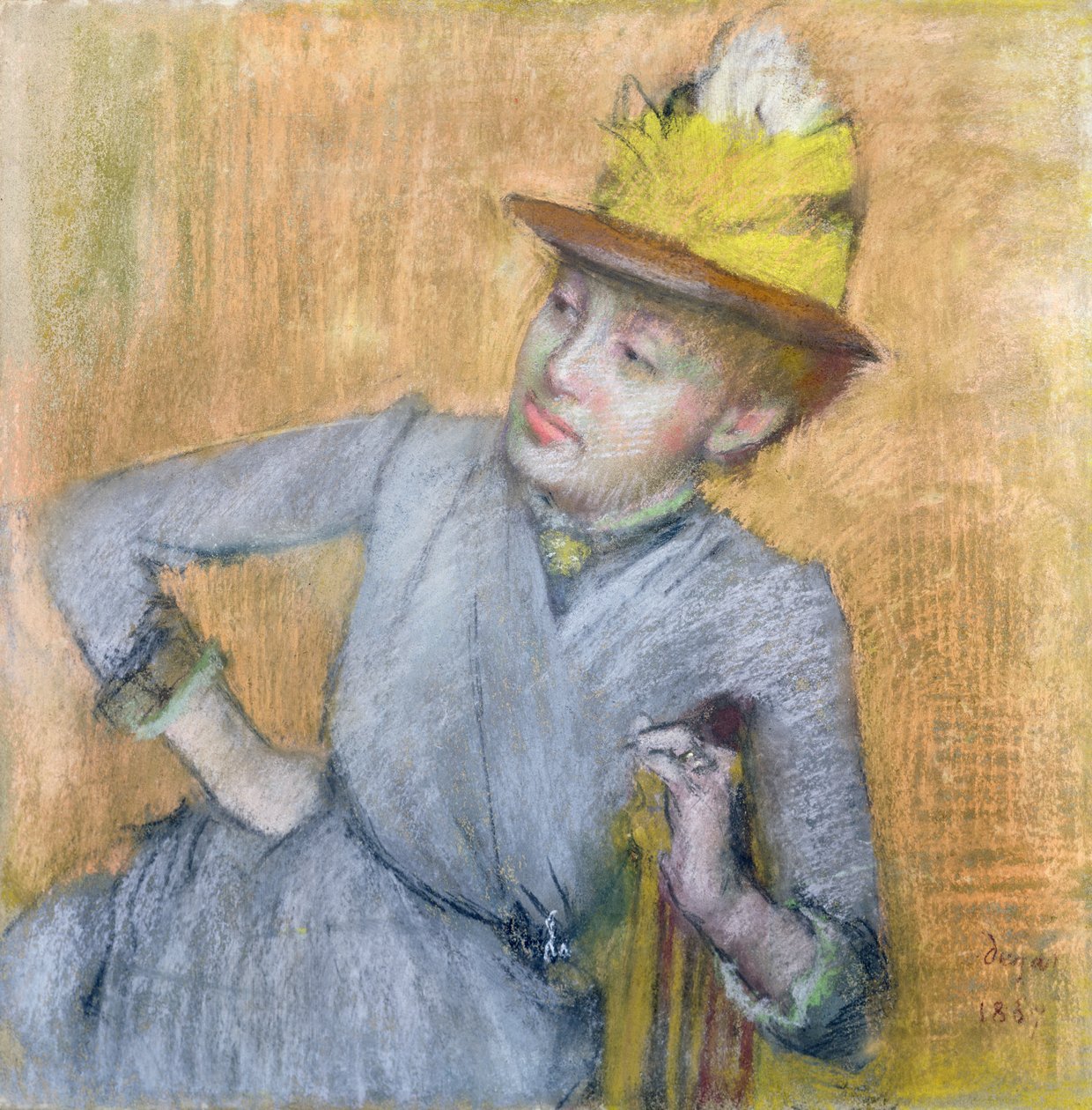 Istuva nainen, 1887 (pastelli paperille) tekijältä Edgar Degas