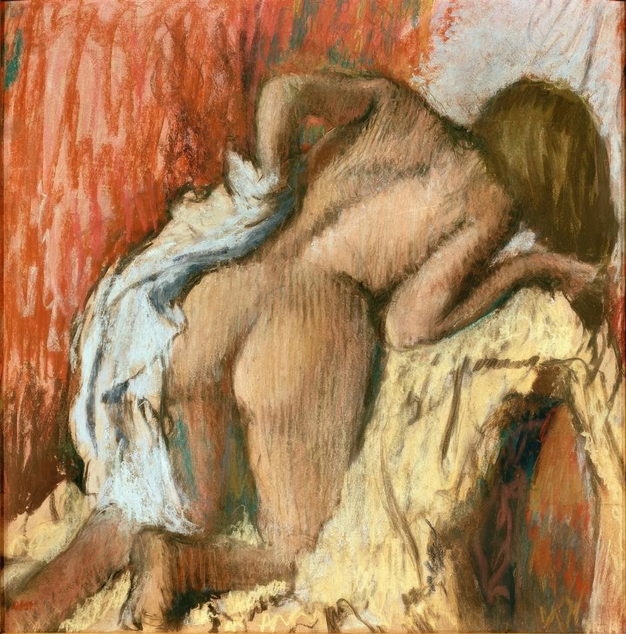 Sich abtrocknende Frau tekijältä Edgar Degas