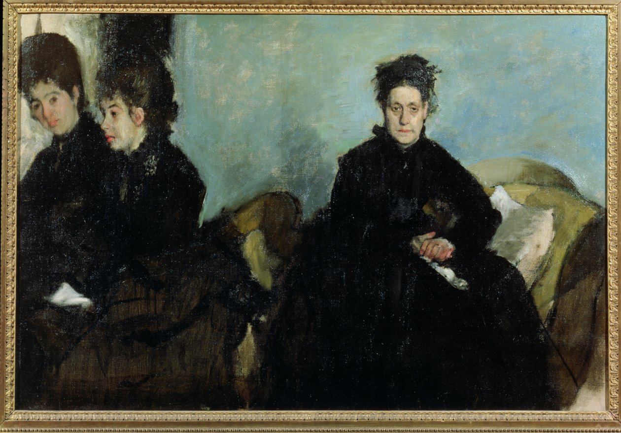 Montejasin herttuatar ja hänen tyttärensä Elena ja Camilla, 1876. tekijältä Edgar Degas