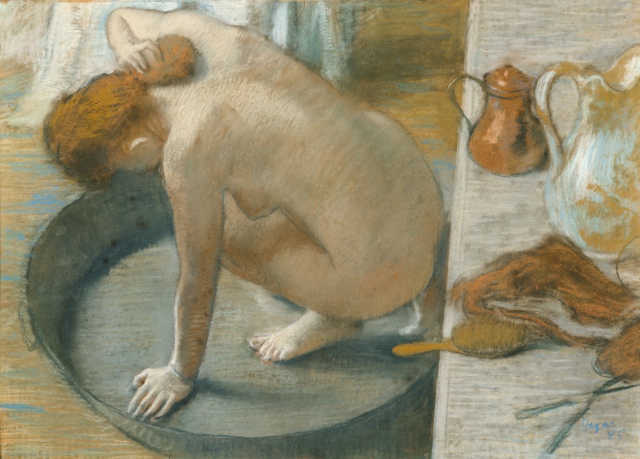Amme, 1886 (pastelli kortille) tekijältä Edgar Degas
