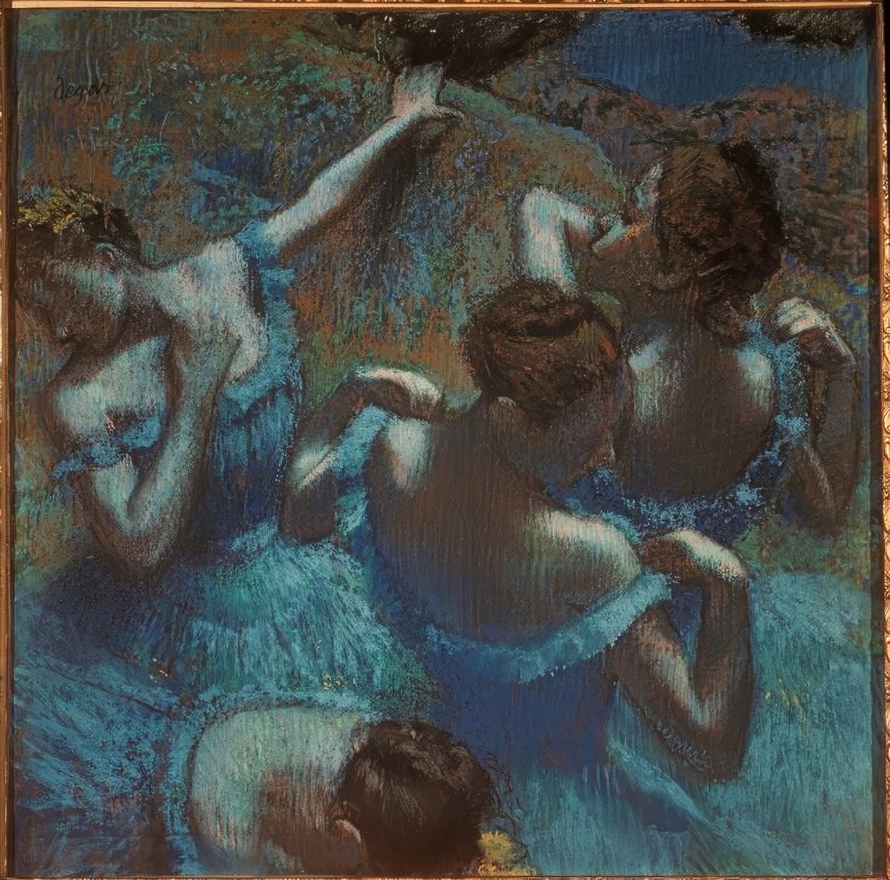 Tanssijat sinisissä tekijältä Edgar Degas