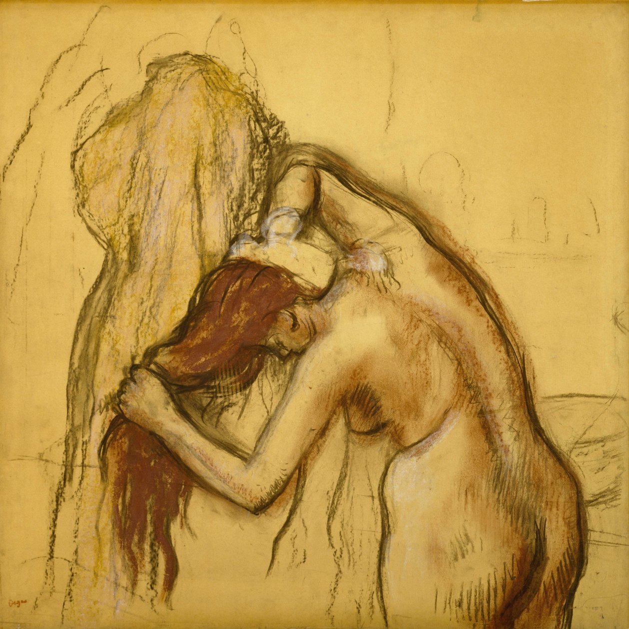 Nainen kuivaamassa itseään tekijältä Edgar Degas