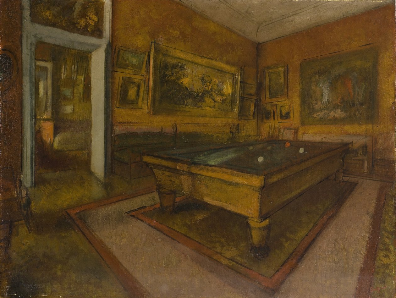 Biljardihuone Ménil-Hubertissa tekijältä Edgar Degas
