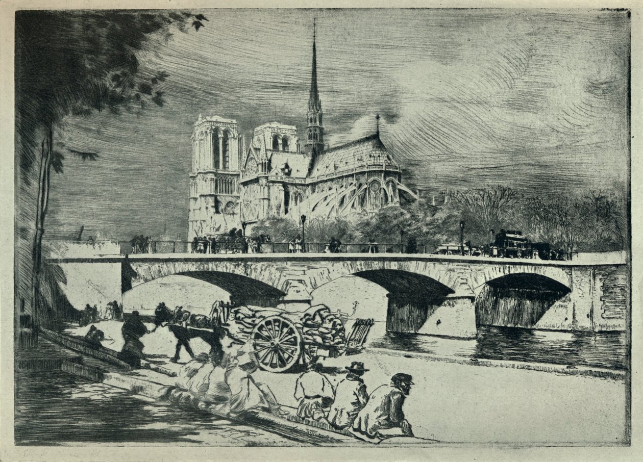 Notre Damen apsi, 1915 tekijältä Edgar Chahine