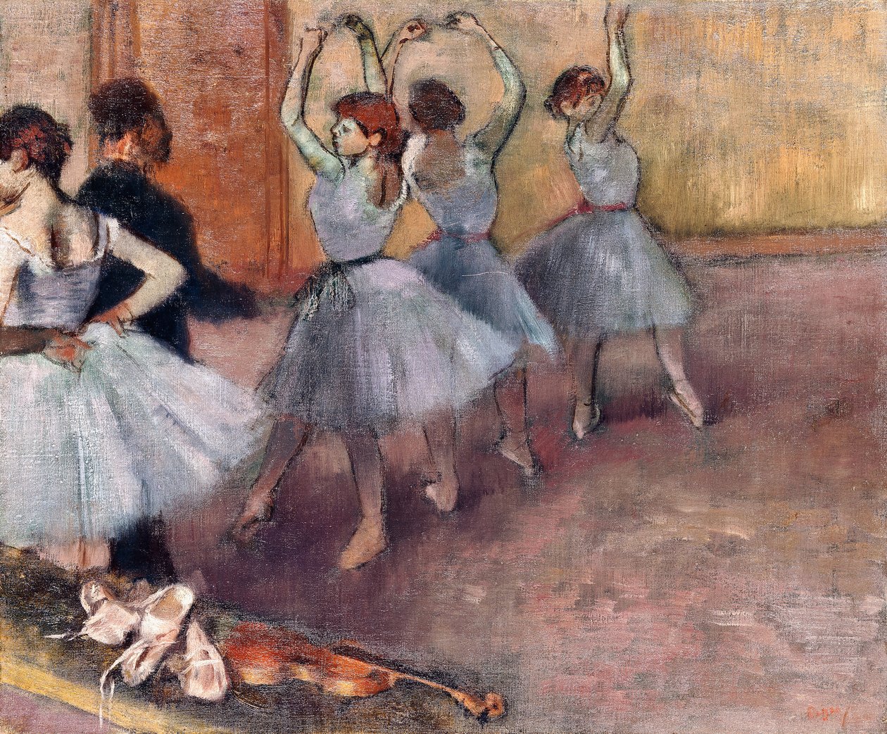 Sinisävyiset tanssijat tekijältä Edgar Degas