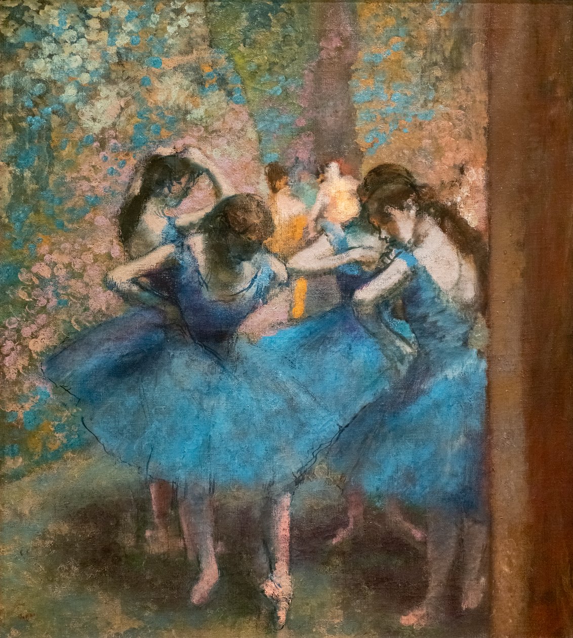 Siniset tanssijat. Noin 1893-96. Öljy kankaalle. tekijältä Edgar Degas