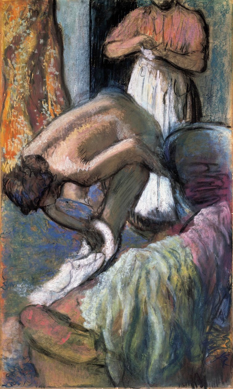 Aamiainen kylvyn jälkeen tekijältä Edgar Degas