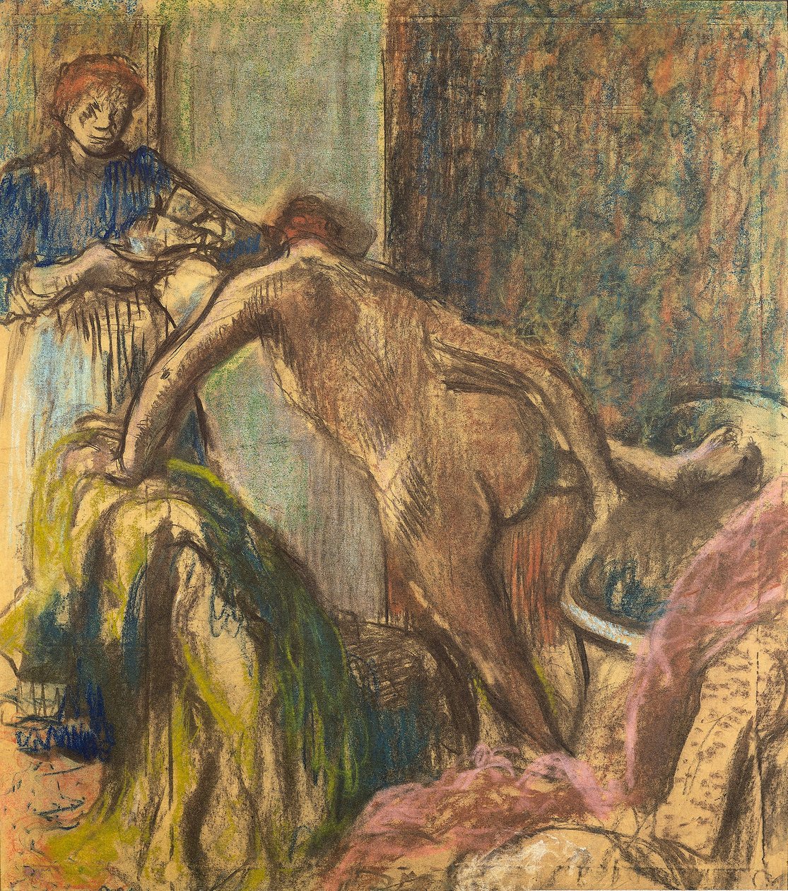 Aamiainen kylvyn jälkeen tekijältä Edgar Degas