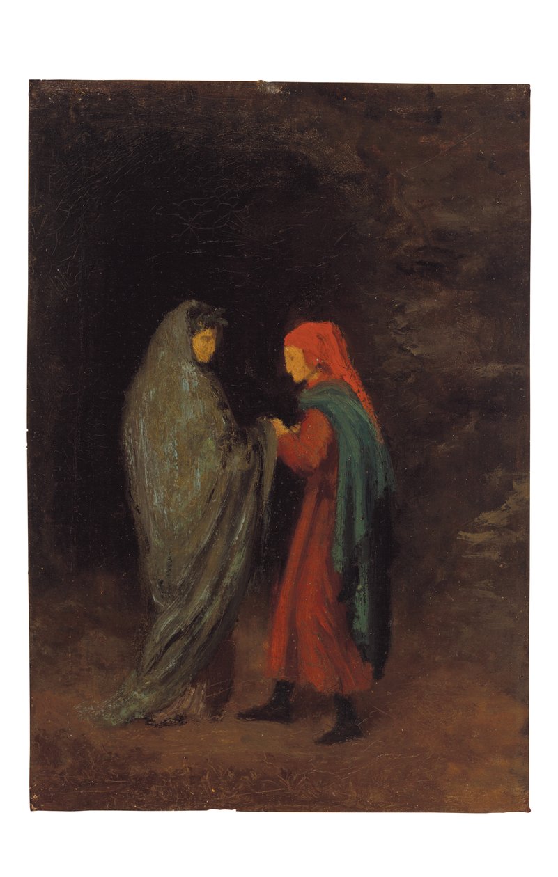 Dante ja Virgil helvetin sisäänkäynnillä tekijältä Edgar Degas