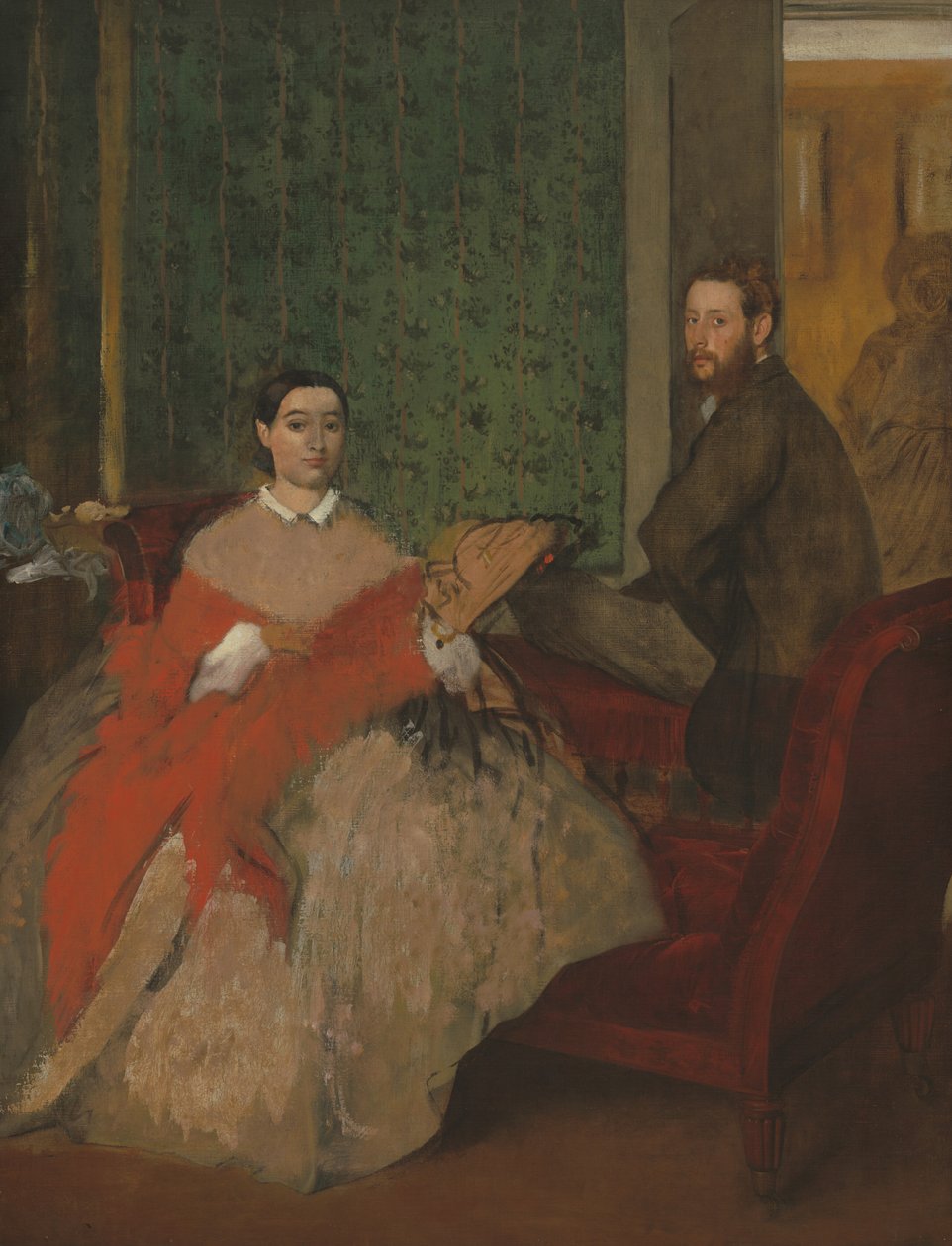 Edmondo ja Thérèse Morbilli, n. 1865. tekijältä Edgar Degas