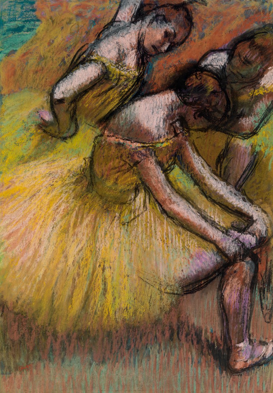Ryhmä tanssijoita tekijältä Edgar Degas