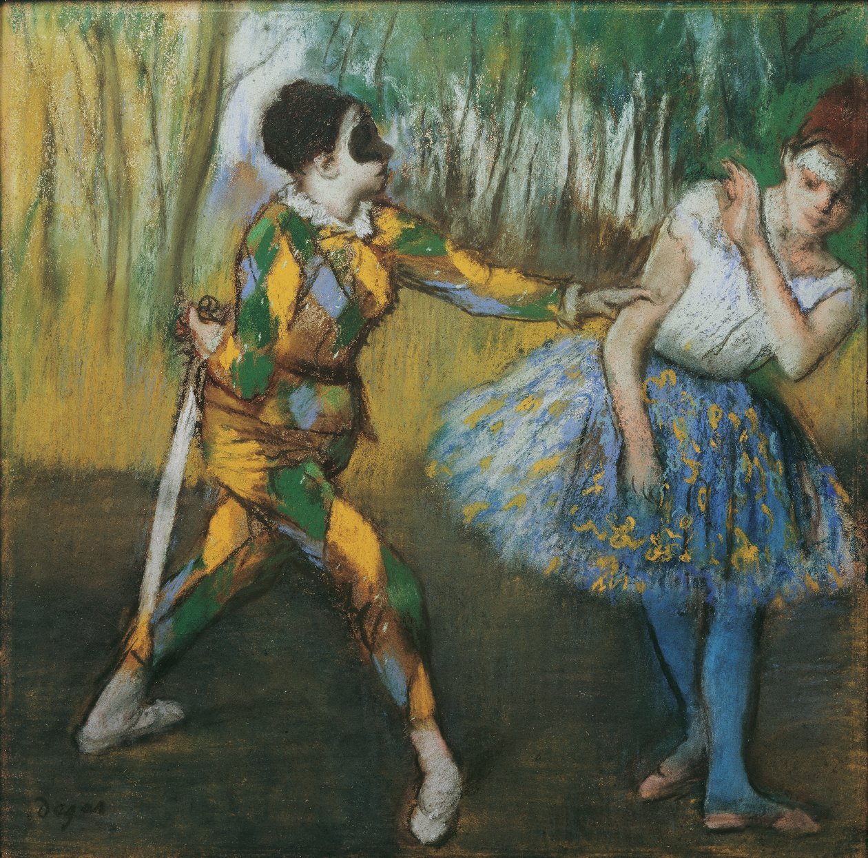 Harlekiini ja kolombiini tekijältä Edgar Degas
