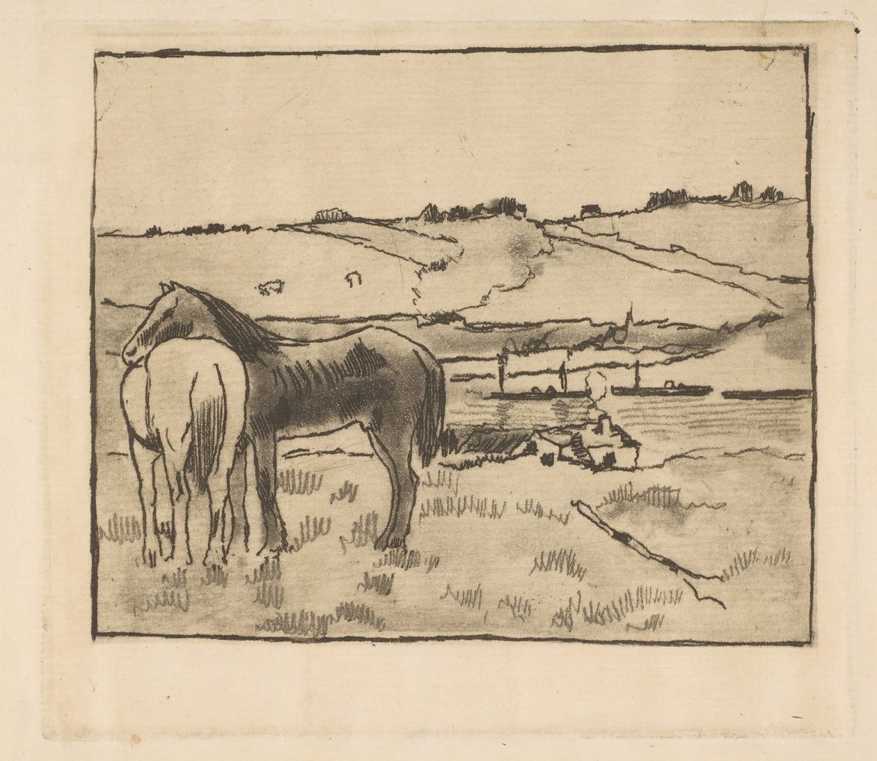 Hevoset niityllä, 1891-92. tekijältä Edgar Degas