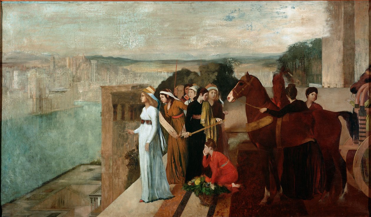 Semiramis Building Babylon (öljy kankaalle tekijältä Edgar Degas