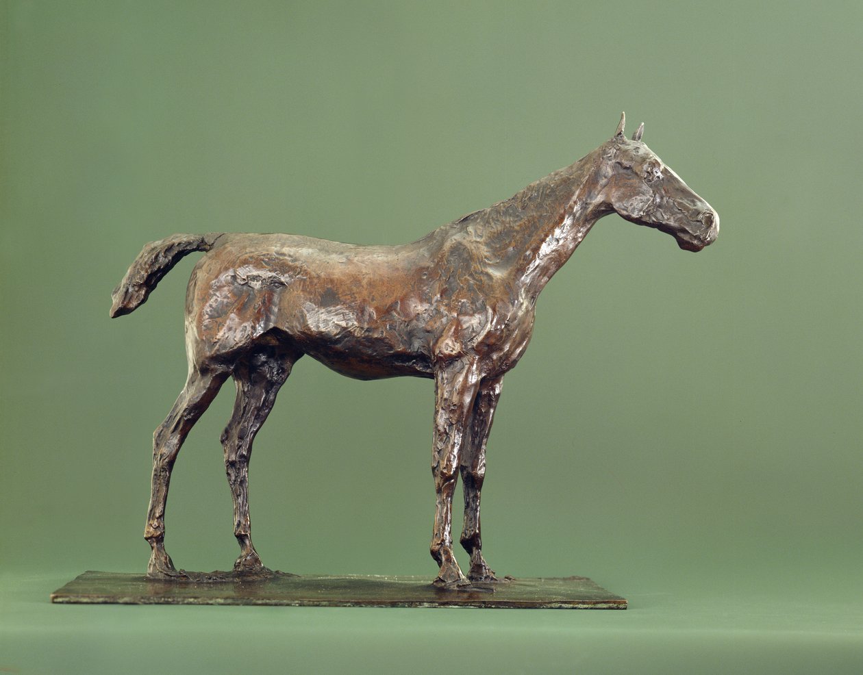 Seisova hevonen (pronssi) tekijältä Edgar Degas