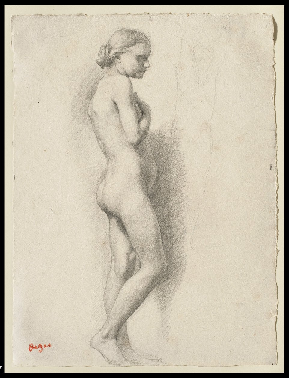 Seisova alastonkuva, n. 1860–1865 tekijältä Edgar Degas
