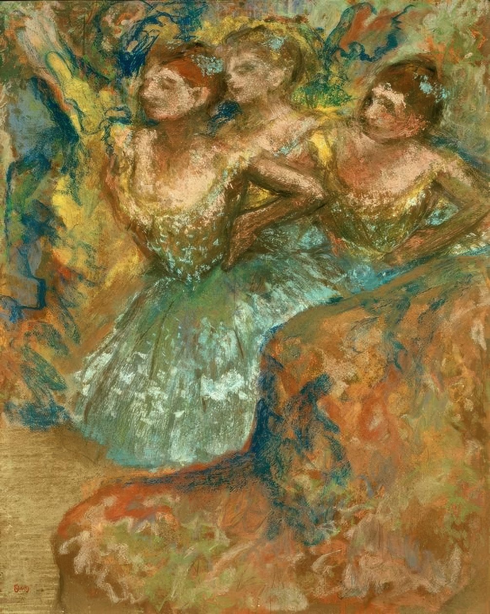 Ryhmä tanssijoita tekijältä Edgar Degas