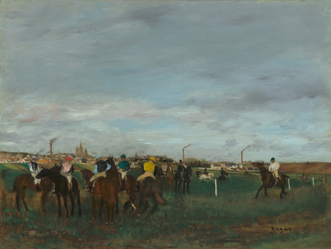 The Races, 1871-1872. tekijältä Edgar Degas