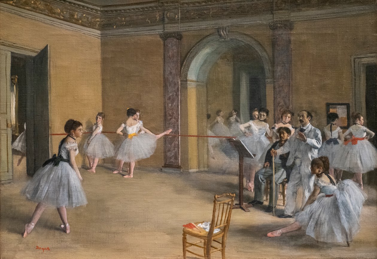 Tanssilecon. 1872. Öljy kankaalle. tekijältä Edgar Degas