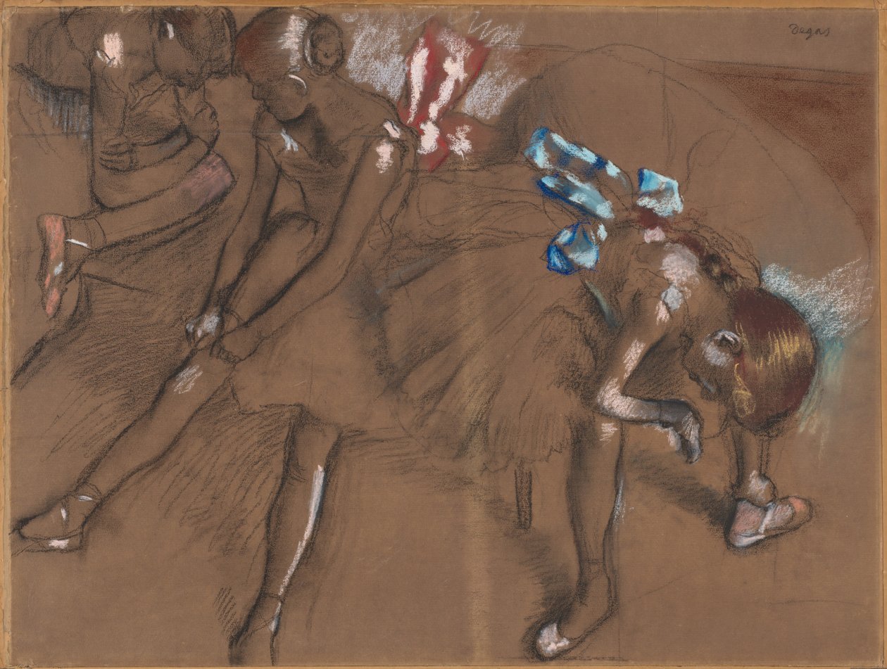 Kolme tanssijaa lepäämässä tekijältä Edgar Degas