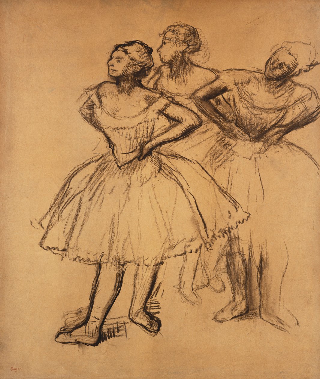 Kolme tanssijaa; kolme tanssijaa, tekijältä Edgar Degas