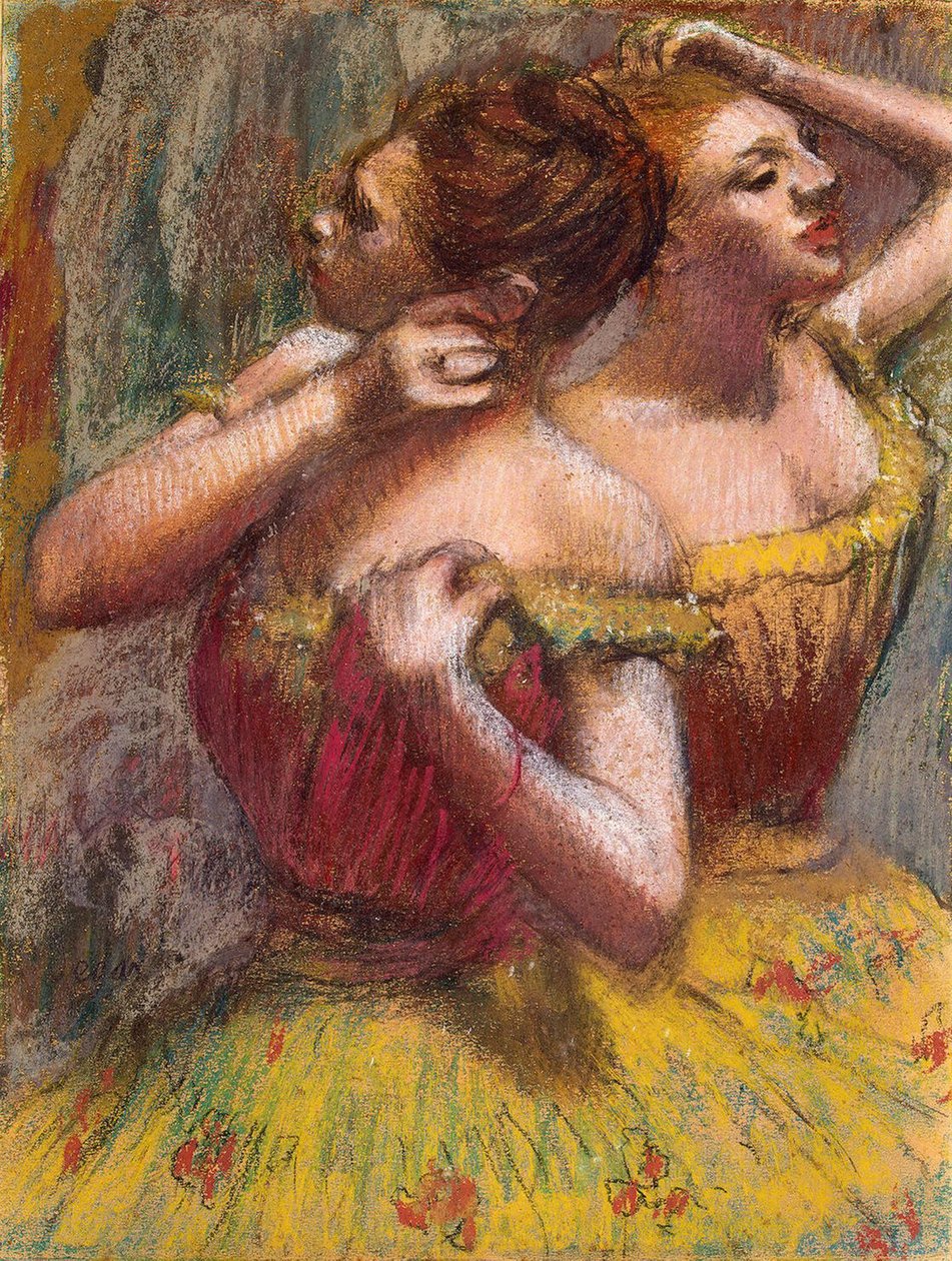Kaksi tanssijaa (pastelli paperille) tekijältä Edgar Degas