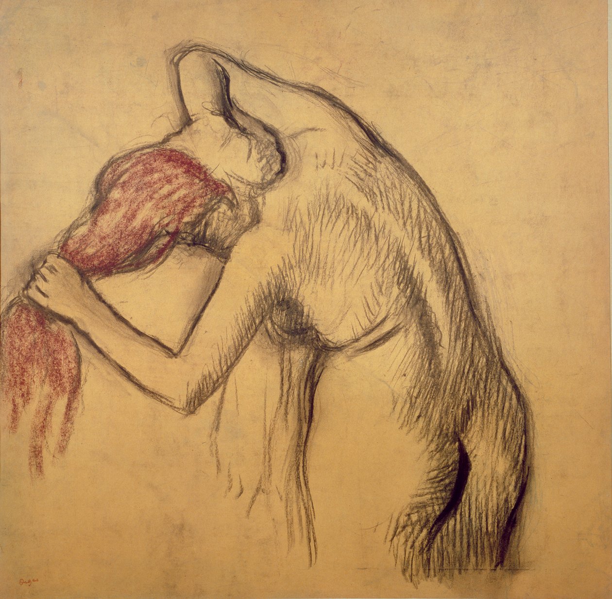 Nainen kuivaamassa itseään tekijältä Edgar Degas