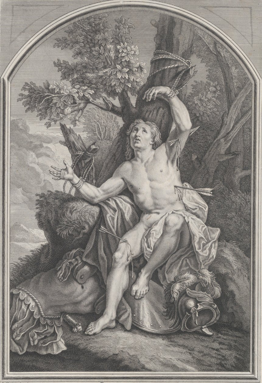 St. Sebastian,.n.d. tekijältä Edme Jeaurat