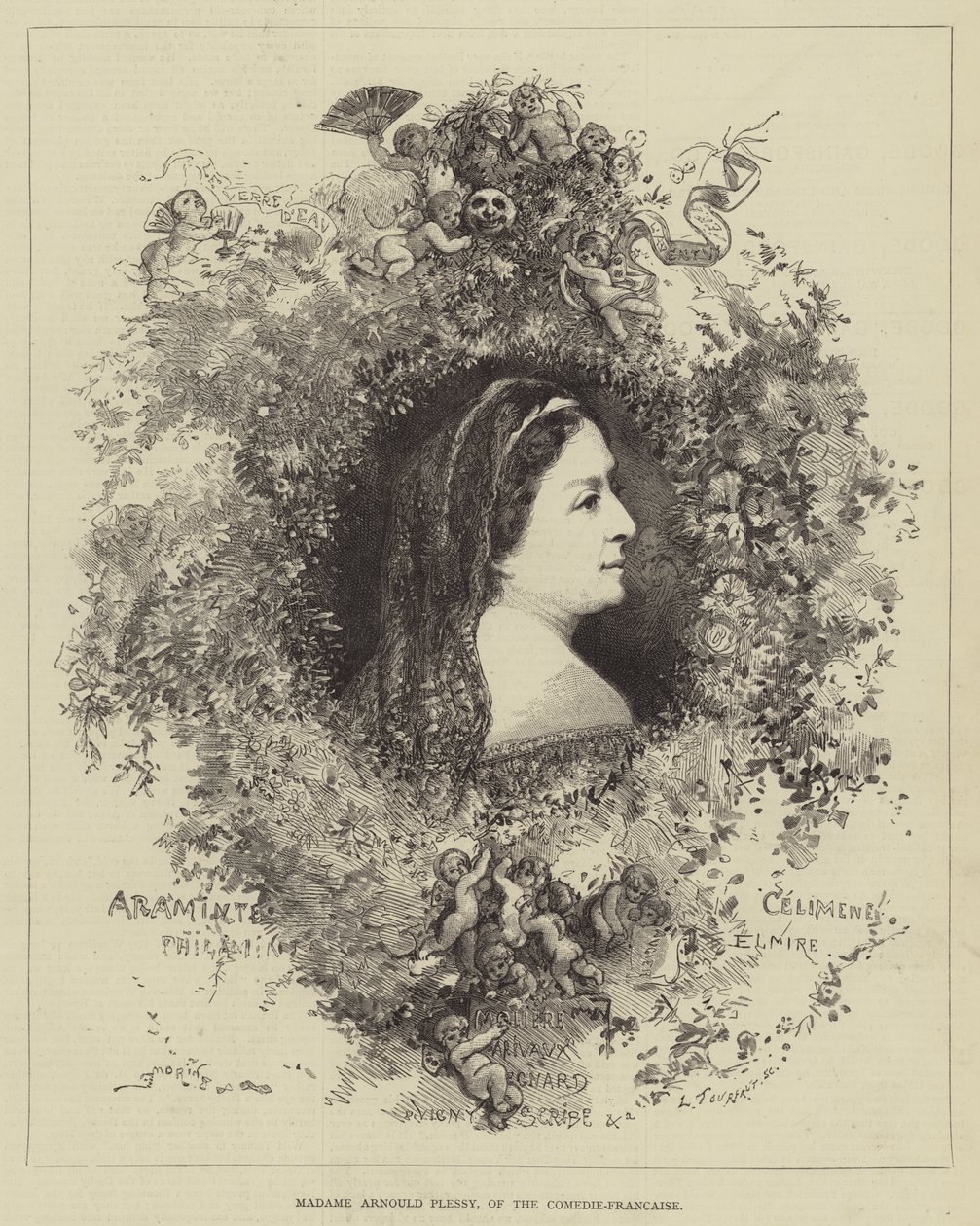 Madame Arnould Plessy, Comedie-Francaise tekijältä Edmond Morin