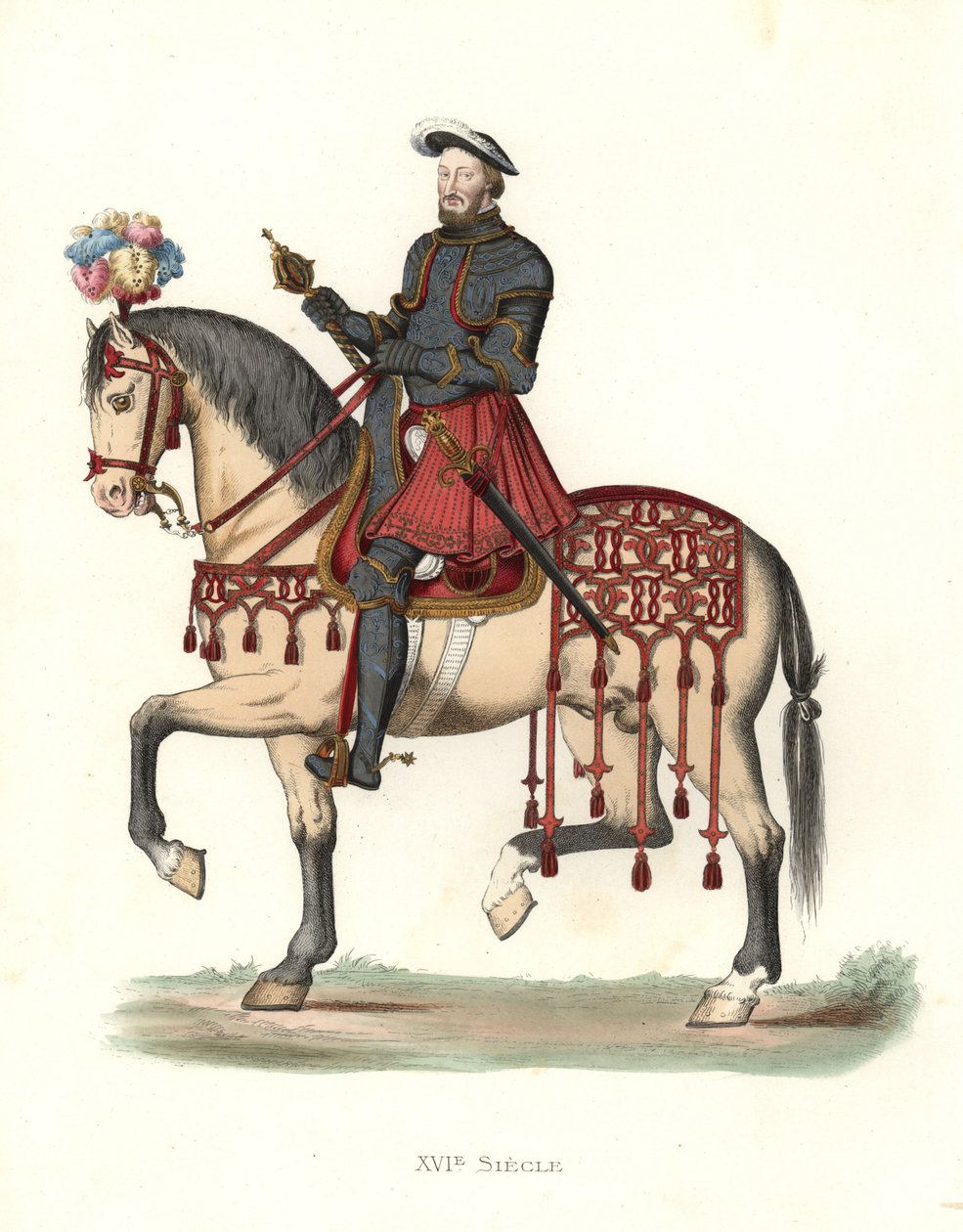 Ranskan kuningas Francis I (1494-1547) tekijältä Edmond Lechevallier Chevignard