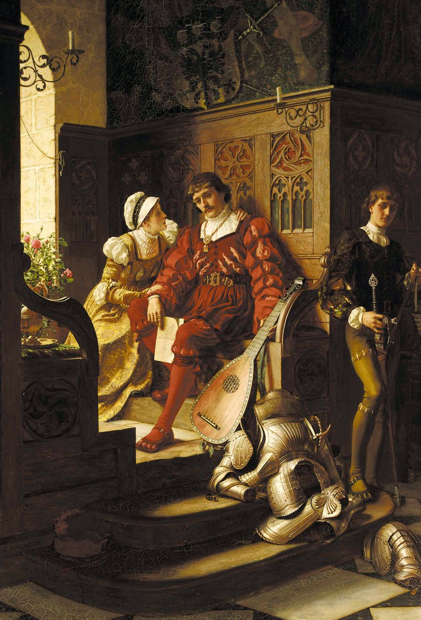 Tehtävä, 1883. tekijältä Edmund Blair Leighton