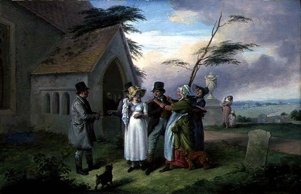 Keskeytyneet häät (öljy paneelissa) tekijältä Edmund Bristow