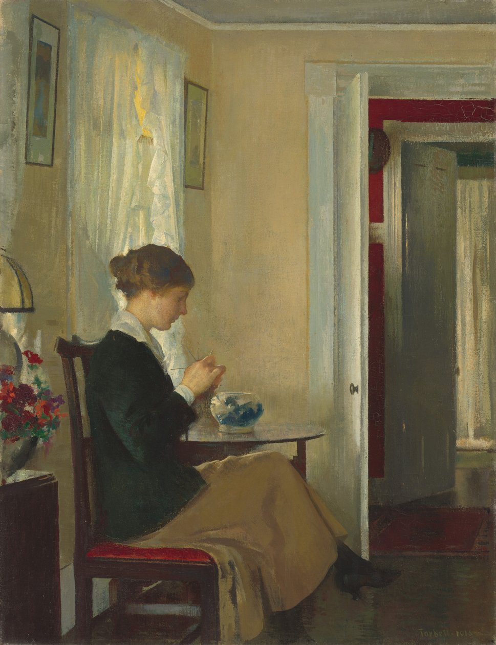 Josephine Knitting, 1916. tekijältä Edmund Charles Tarbell