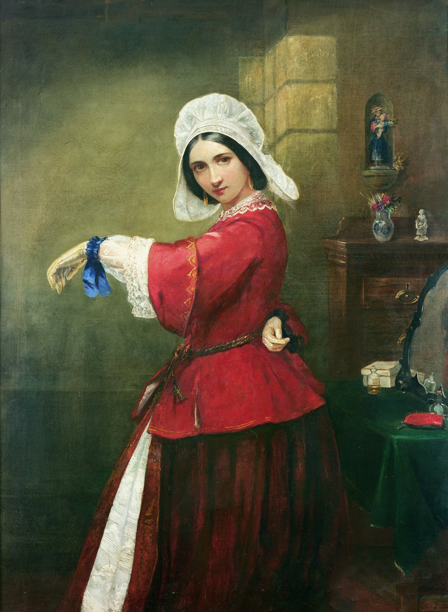 Nainen ranskalaisessa asussa, 1857 tekijältä Edmund Harris Harden