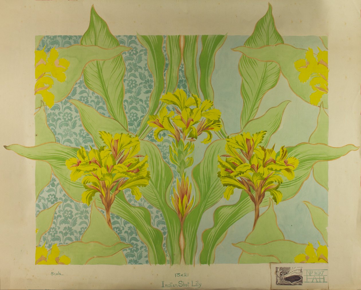 Indian Shot Lily, n. 1895 (guassi paperille) tekijältä Edmund Hunter