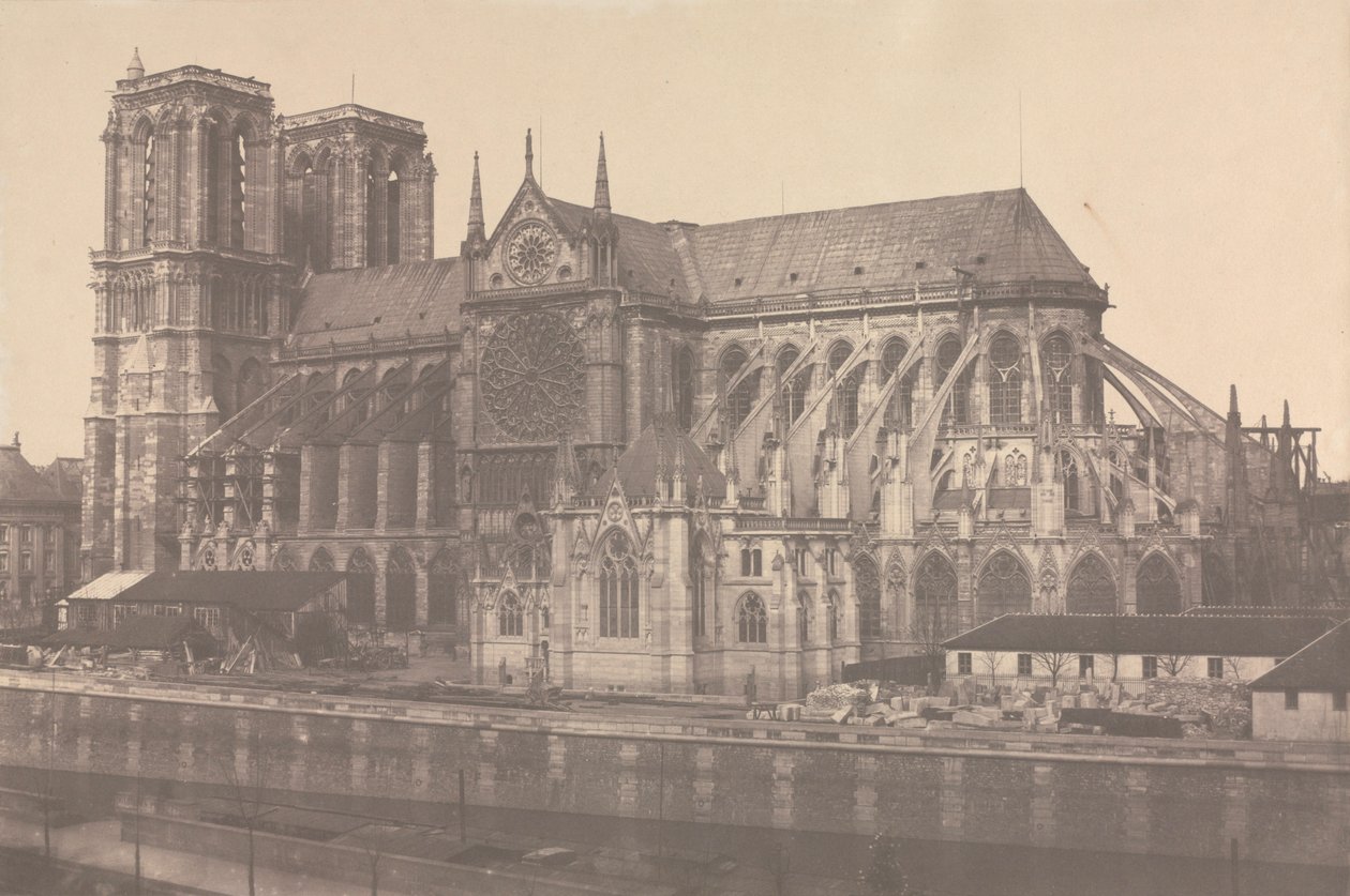 Notre-Dame, Pariisi, 1852-1853. tekijältä Édouard Baldus