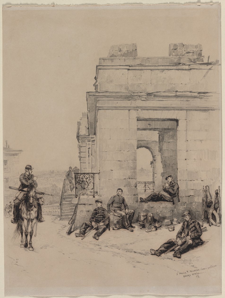 Sotilaat lepäävät, 1878. tekijältä Jean Baptiste Edouard Detaille