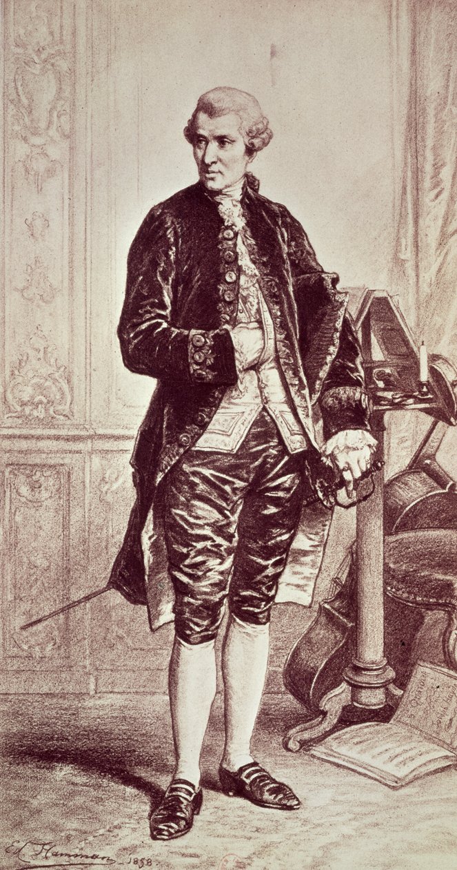 Joseph Haydn (1732-1809) 1858 (kaiverrus) tekijältä Edouard Jean Conrad Hamman