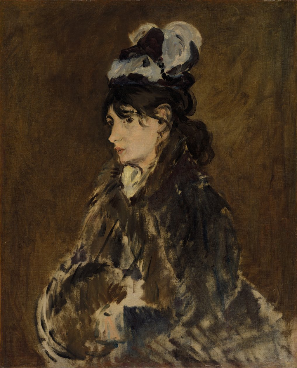 Berthe Morisot, c. 1869-73. tekijältä Édouard Manet